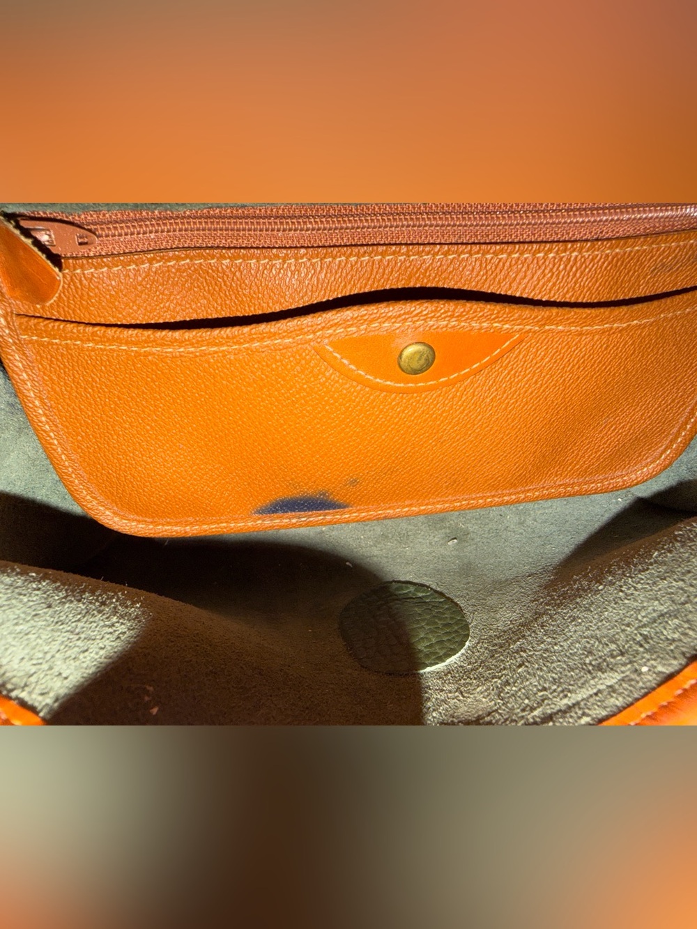 Dooney & Bourke Vintage All Weather Leather Green Crossbody/Clutch Bag - Picture 6 of 10